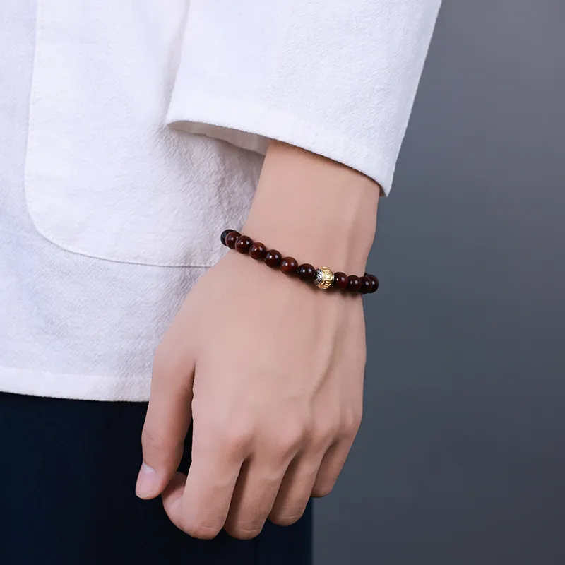 Moon Seal Hundred Rivers Rosewood Precious Wood Bracelets Unisex-2