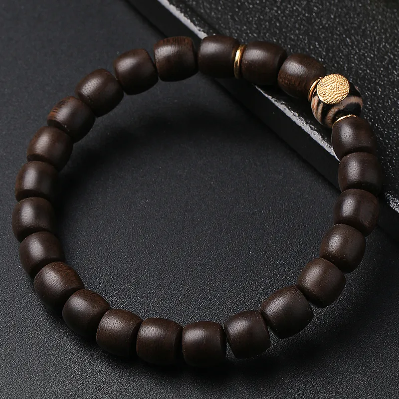 Moon Seal Hundred Rivers Fragrance Agarwood Precious Wood Bracelets Unisex-6