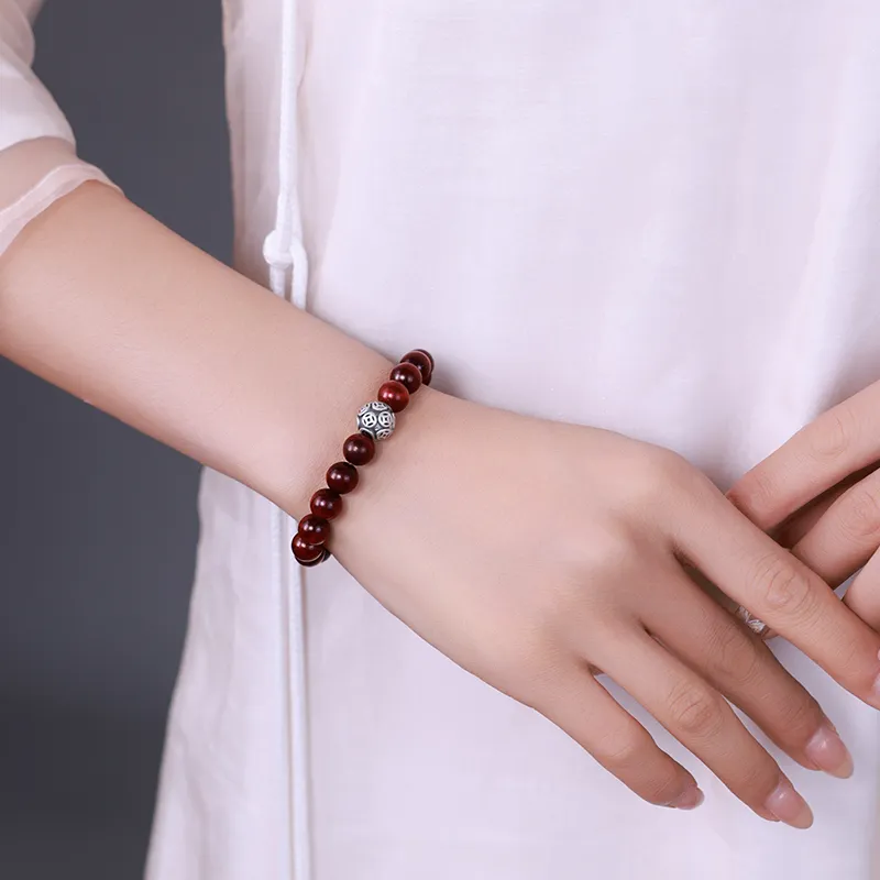 Moon Seal Hundred Rivers Rosewood Precious Wood Bracelets Unisex-3
