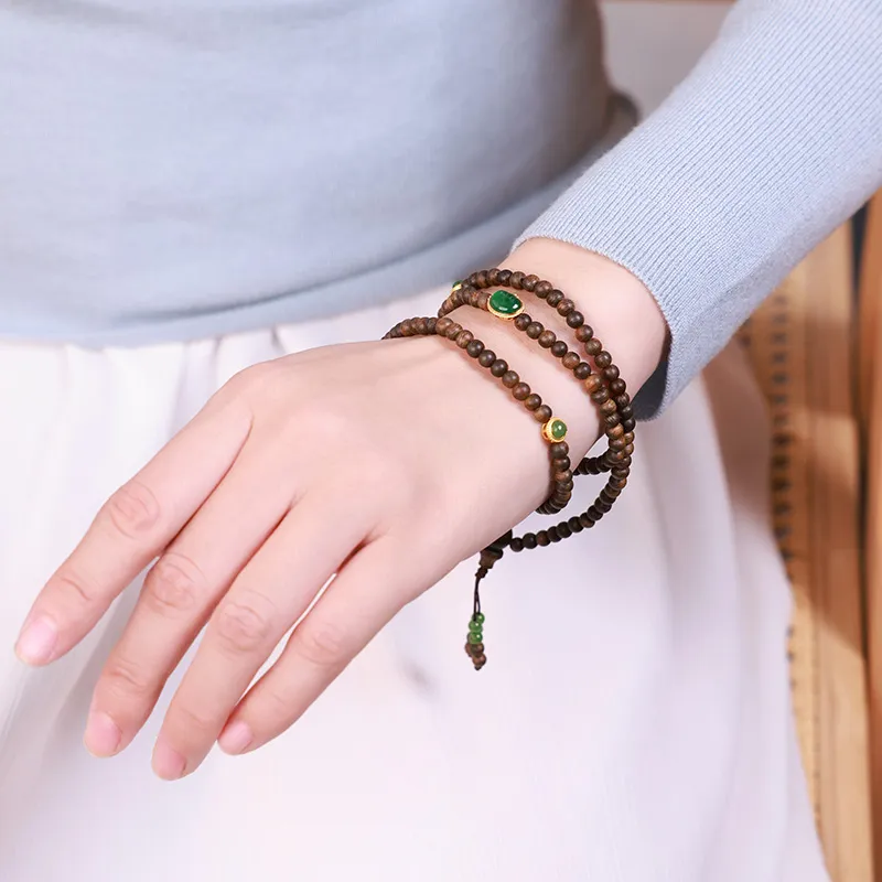 Moon Seal Hundred Rivers Agarwood Bracelets Unisex-1