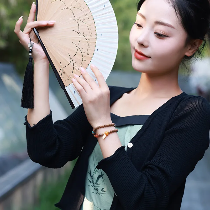 Moon Seal Hundred Rivers Laoshan Sandalwood Bracelets Unisex-6