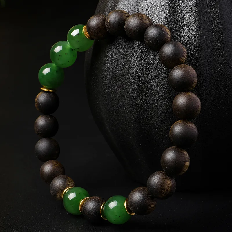 Moon Seal Hundred Rivers Fragrance Agarwood Precious Wood Bracelets Unisex-4