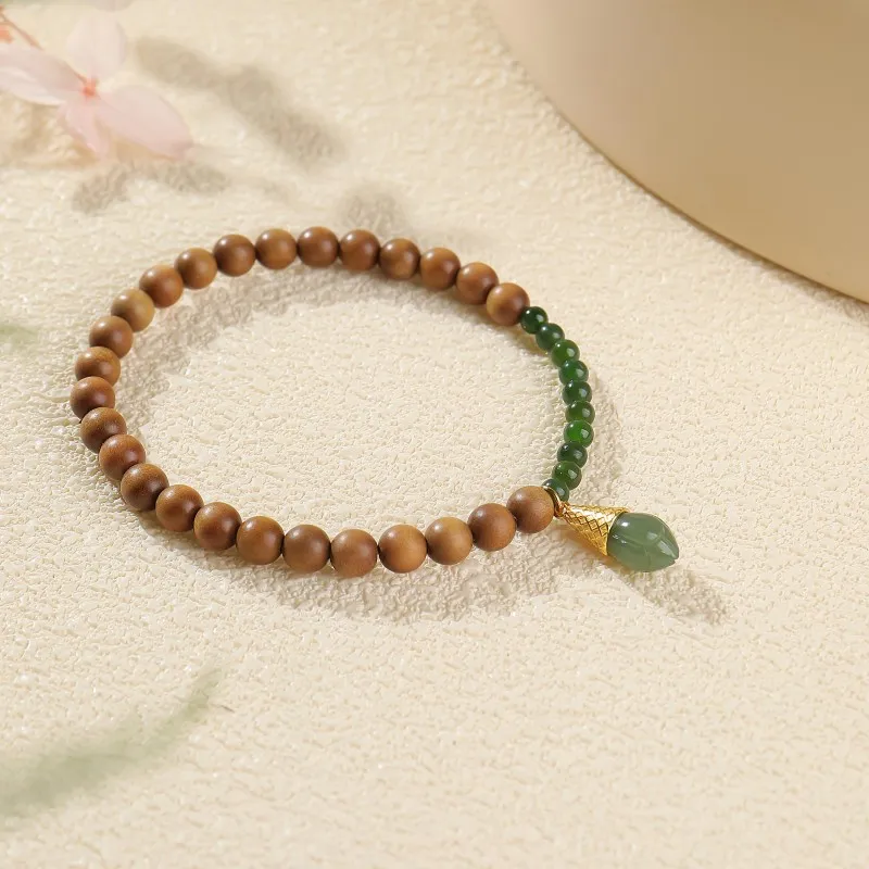 Moon Seal Hundred Rivers Laoshan Sandalwood Bracelets Unisex-5
