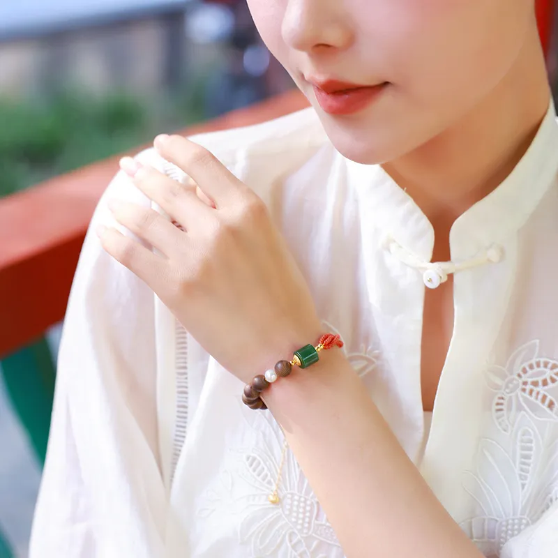 Moon Seal Hundred Rivers Fragrance Agarwood Bracelets Unisex-2