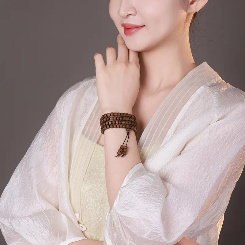 Moon Seal Hundred Rivers Fragrance Agarwood Precious Wood Bracelets Unisex-1