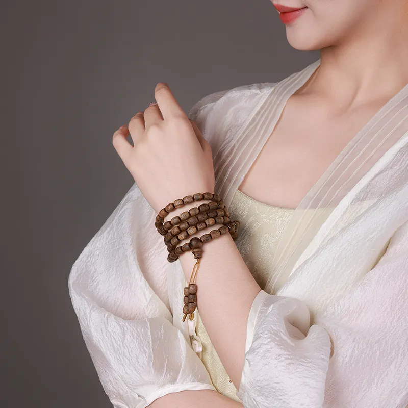 Moon Seal Hundred Rivers Fragrance Agarwood Precious Wood Bracelets Unisex-1