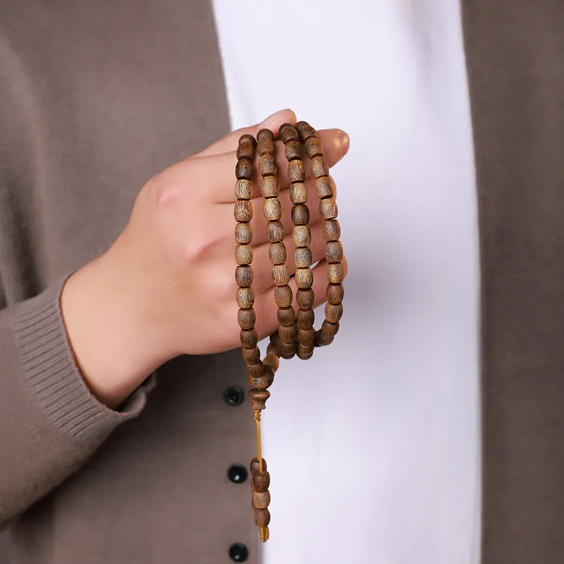 Moon Seal Hundred Rivers Fragrance Agarwood Precious Wood Bracelets Unisex-3