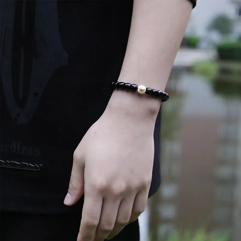 Moon Seal Hundred Rivers Coconut Shell Beads Bodhi Bracelets Unisex-5