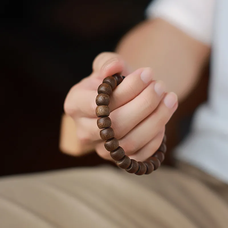 Moon Seal Hundred Rivers Fragrance Agarwood Wooden Bracelets Unisex-5