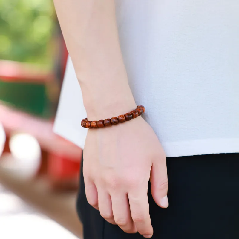 Moon Seal Hundred Rivers Huanghuali Precious Wood Bracelets Unisex-5