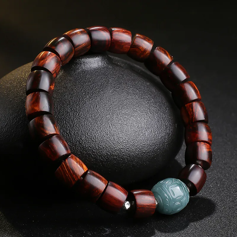 Moon Seal Hundred Rivers Huanghuali Wooden Bracelets Unisex-6