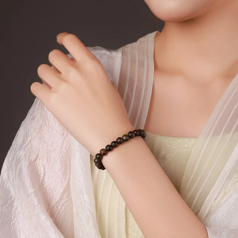 Moon Seal Hundred Rivers Fragrance Agarwood Wooden Bracelets Unisex-2