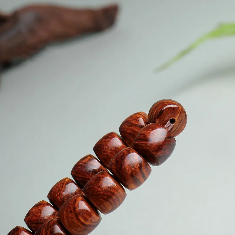 Moon Seal Hundred Rivers Huanghuali Precious Wood Bracelets Unisex-3