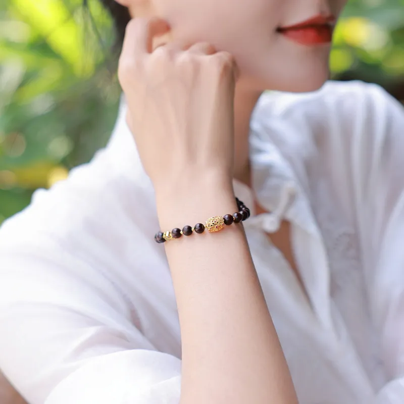 Moon Seal Hundred Rivers Rosewood Bracelets Women's-4