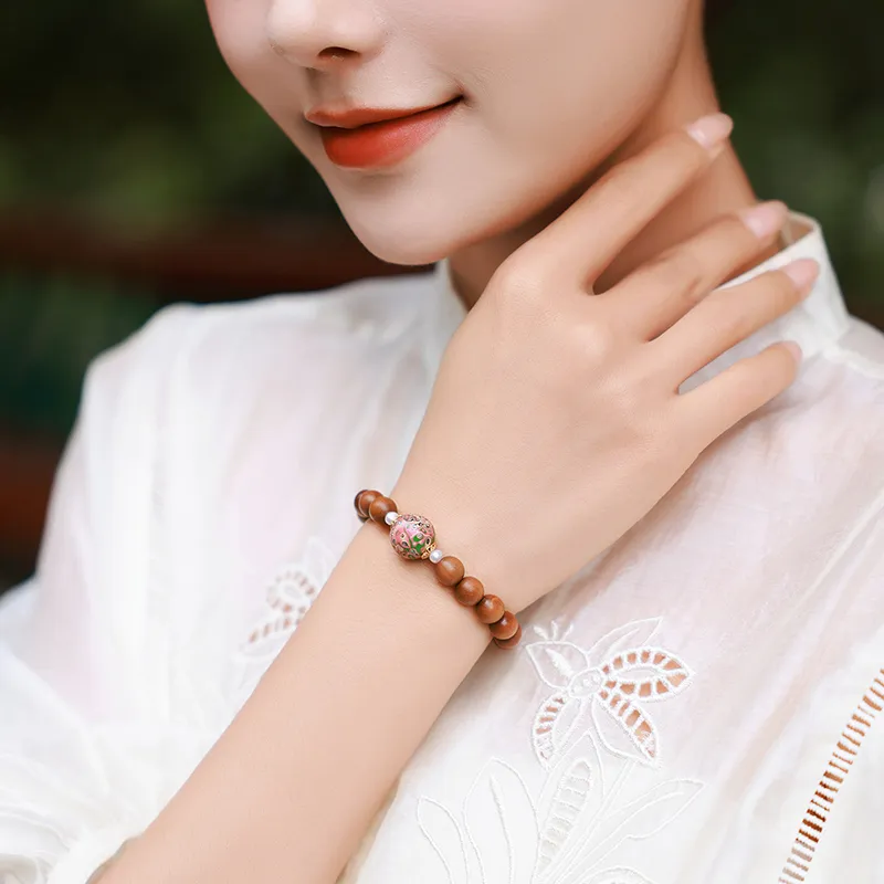 Moon Seal Hundred Rivers Laoshan Sandalwood Bracelets Unisex-1