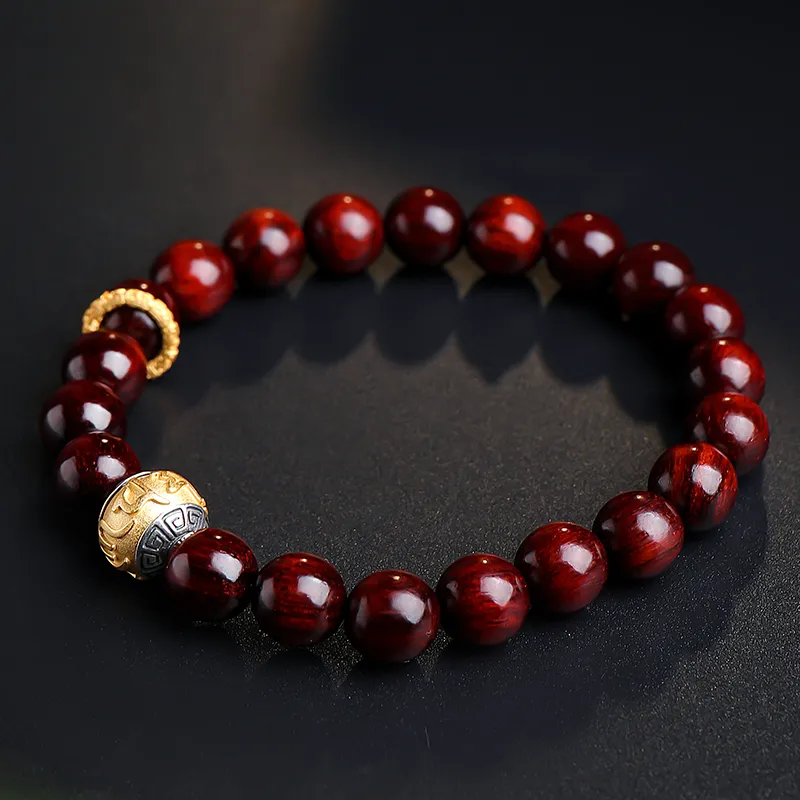 Moon Seal Hundred Rivers Rosewood Wooden Bracelets Unisex-4