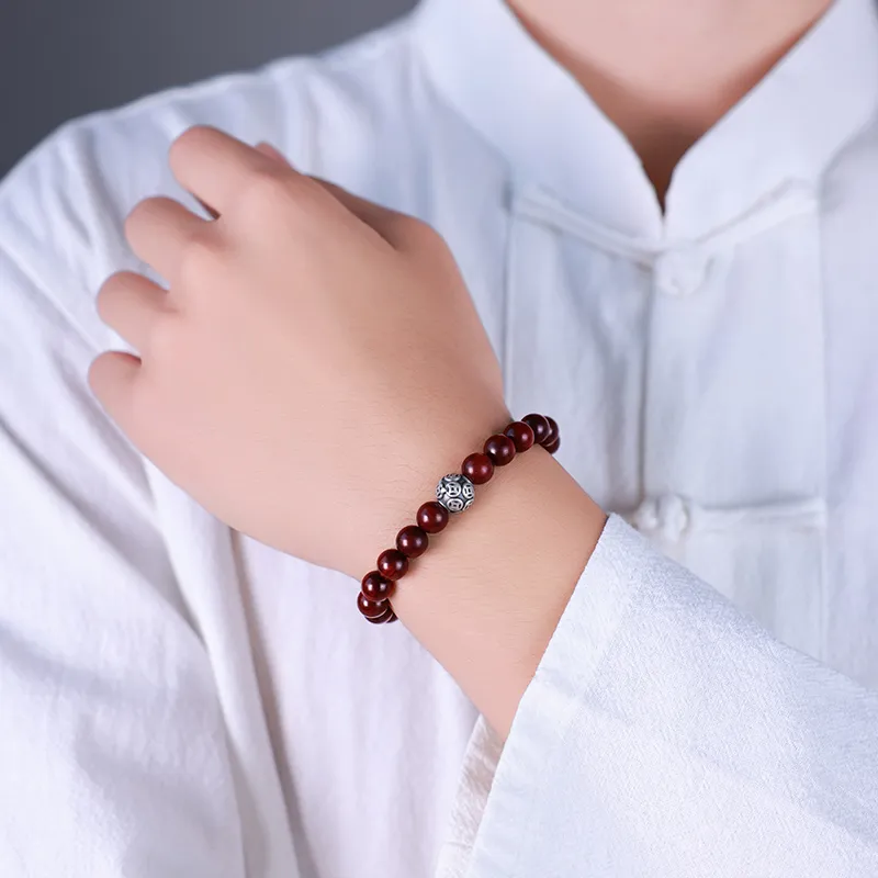 Moon Seal Hundred Rivers Rosewood Precious Wood Bracelets Unisex-1