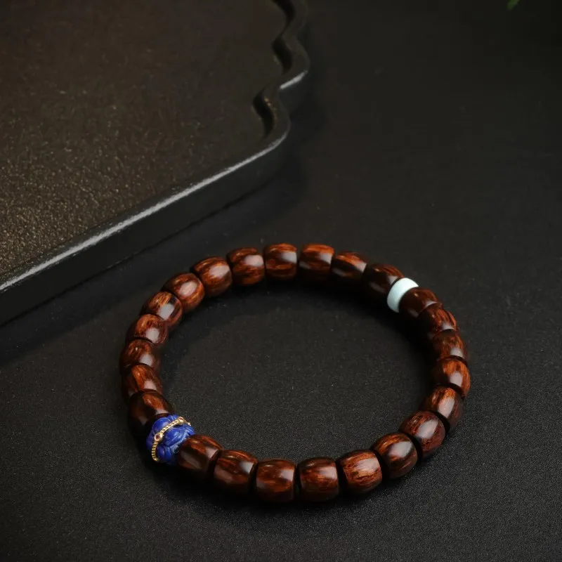 Moon Seal Hundred Rivers Huanghuali Wooden Bracelets Unisex-12
