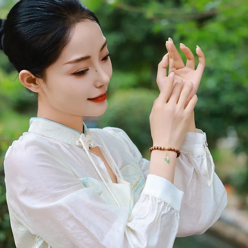 Moon Seal Hundred Rivers Laoshan Sandalwood Bracelets Unisex-4