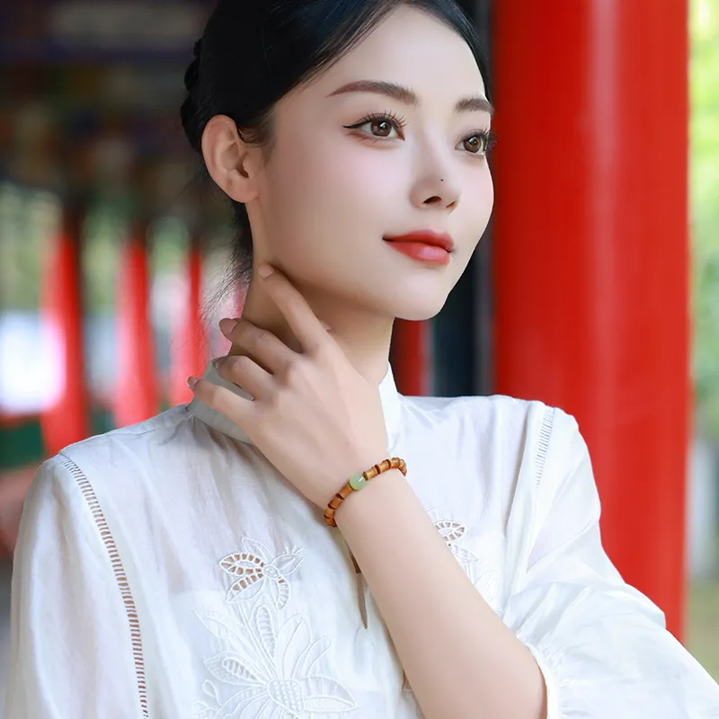 Moon Seal Hundred Rivers Laoshan Sandalwood Bracelets Unisex-7