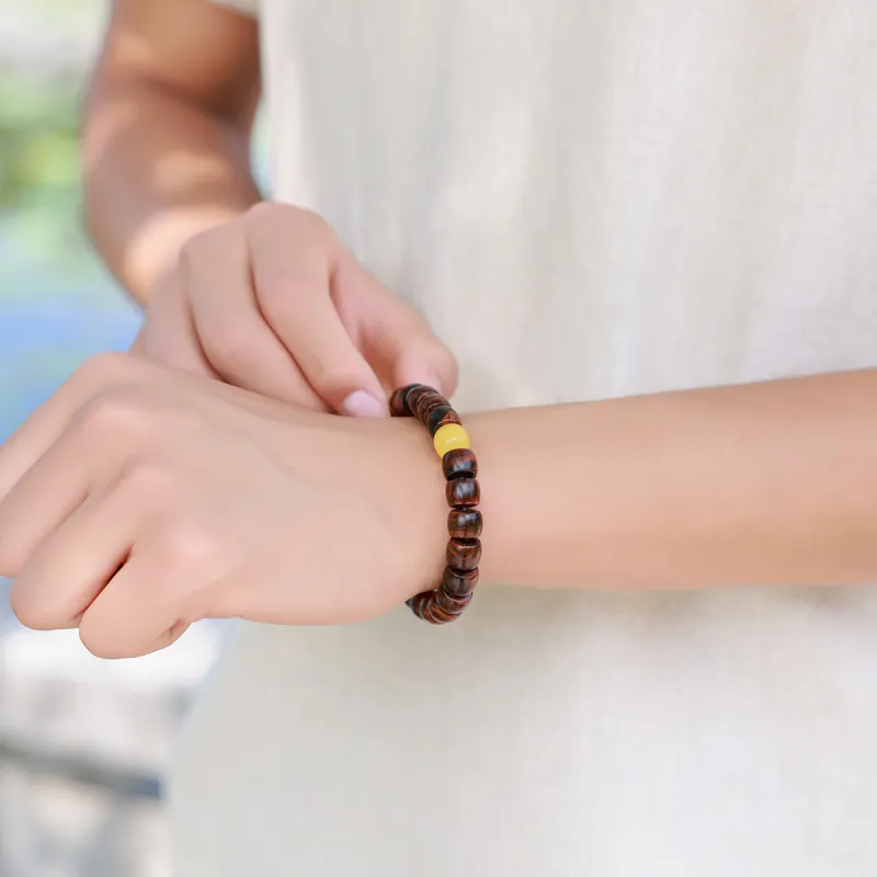 Moon Seal Hundred Rivers Huanghuali Bracelets Unisex-7