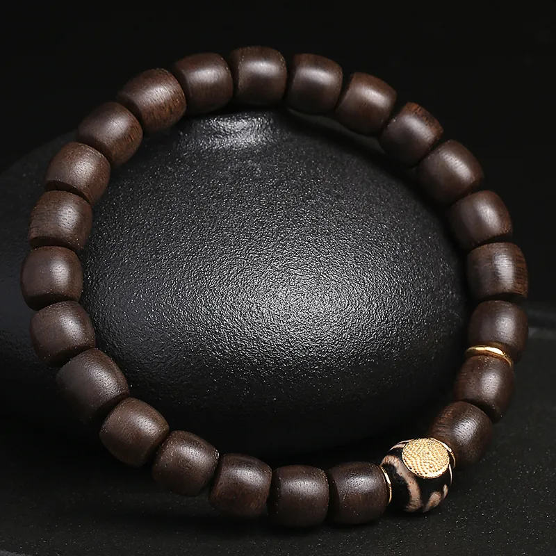 Moon Seal Hundred Rivers Fragrance Agarwood Precious Wood Bracelets Unisex-5