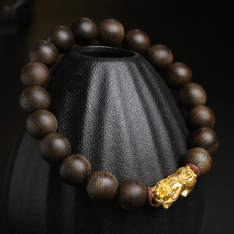 Moon Seal Hundred Rivers Agarwood Bracelets Unisex-1