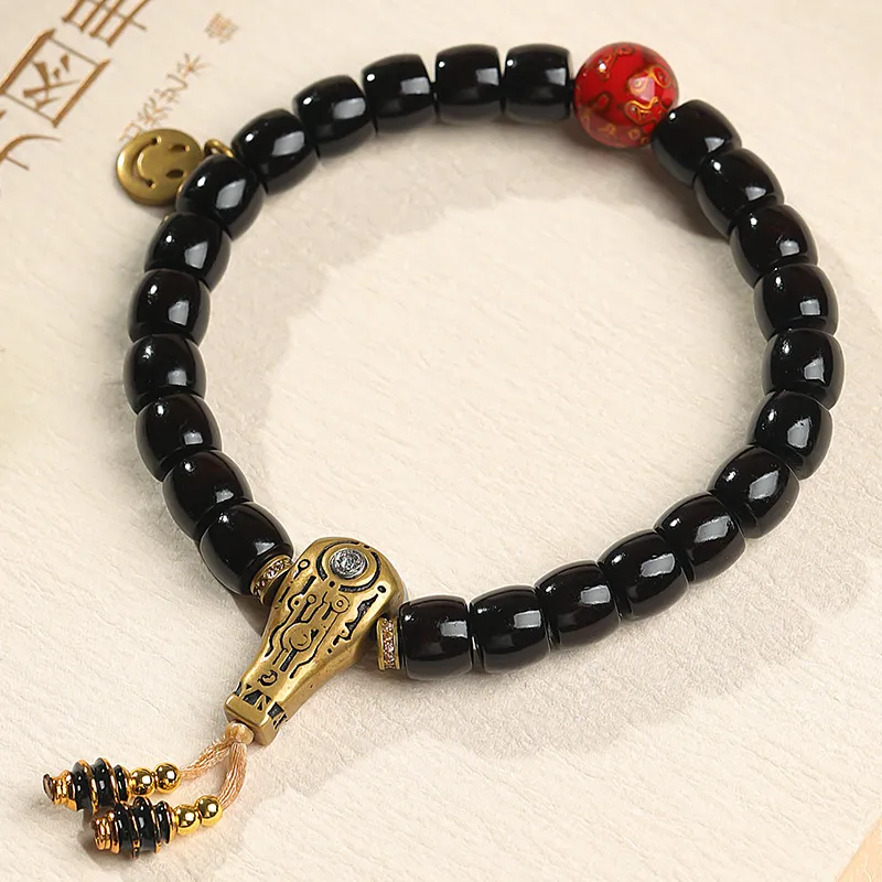 Moon Seal Hundred Rivers Coconut Shell Beads Bracelets Unisex-2