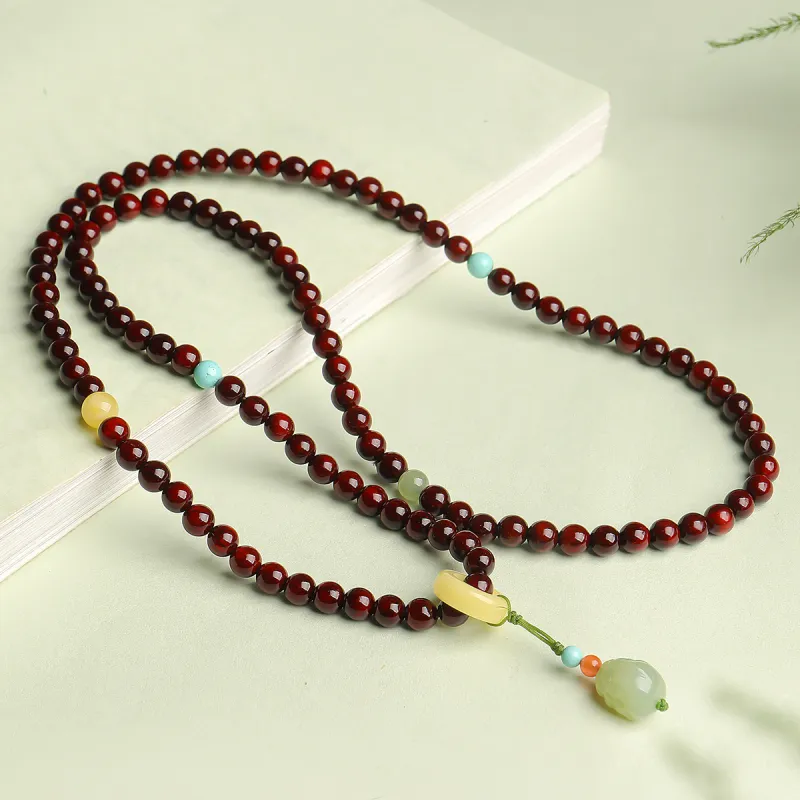 Moon Seal Hundred Rivers Rosewood Wooden Bracelets Unisex-2