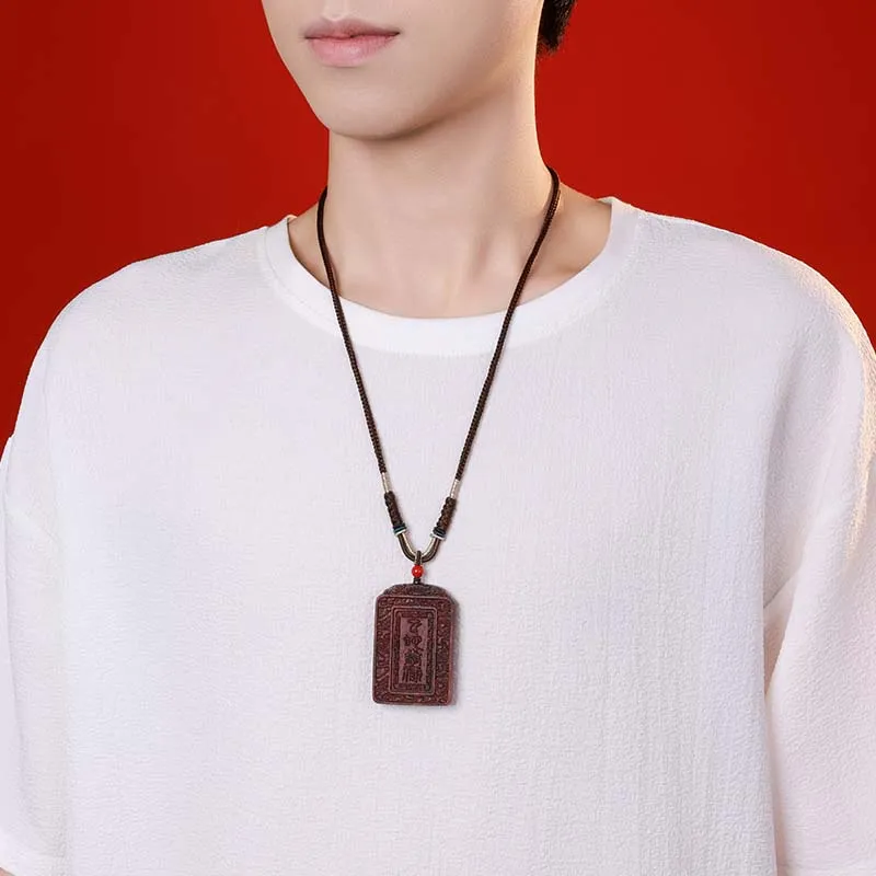 Moon Seal Hundred Rivers Rosewood Precious Wood Pendants Unisex-2