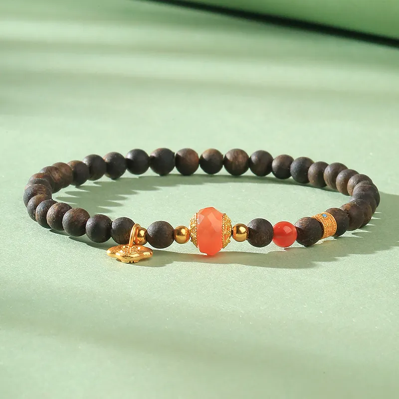 Moon Seal Hundred Rivers Fragrance Agarwood Precious Wood Bracelets Unisex-6
