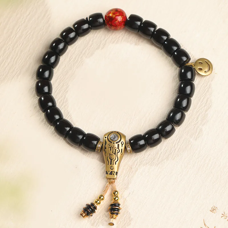 Moon Seal Hundred Rivers Coconut Shell Beads Bracelets Unisex-1