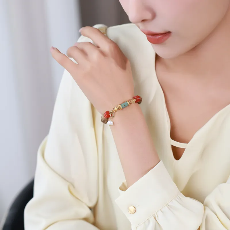 Moon Seal Hundred Rivers Fragrance Agarwood Bracelets Unisex-4