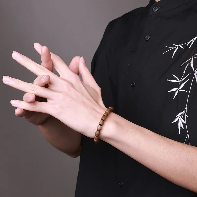 Moon Seal Hundred Rivers Fragrance Agarwood Precious Wood Bracelets Unisex-2