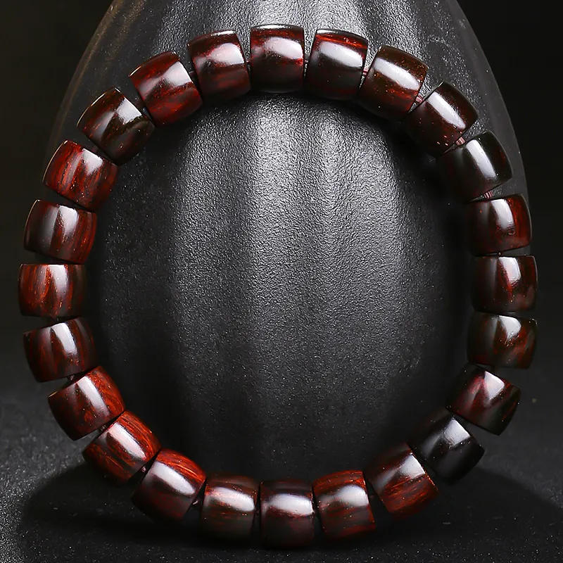 Moon Seal Hundred Rivers Huanghuali Precious Wood Bracelets Unisex-3