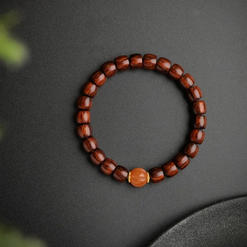 Moon Seal Hundred Rivers Huanghuali Wooden Bracelets Unisex-5