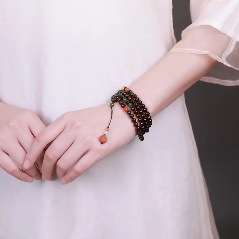 Moon Seal Hundred Rivers Rosewood Bracelets Unisex-6