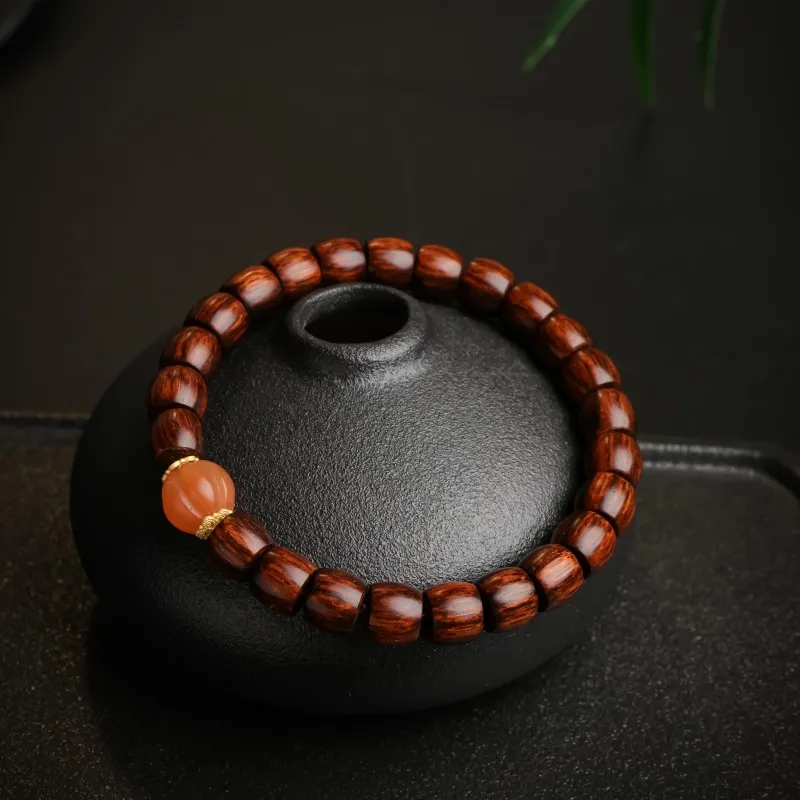 Moon Seal Hundred Rivers Huanghuali Wooden Bracelets Unisex-6