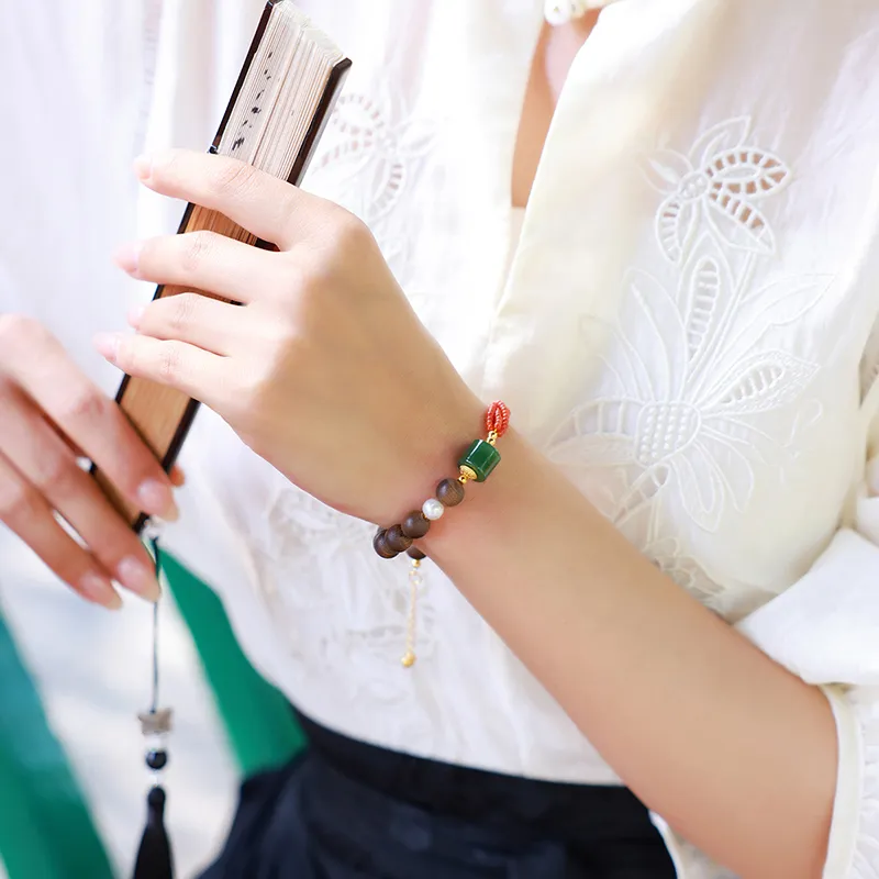 Moon Seal Hundred Rivers Fragrance Agarwood Bracelets Unisex-4