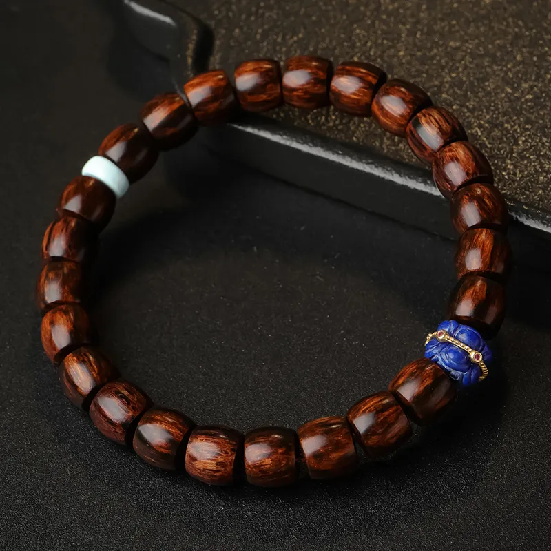 Moon Seal Hundred Rivers Huanghuali Wooden Bracelets Unisex-10