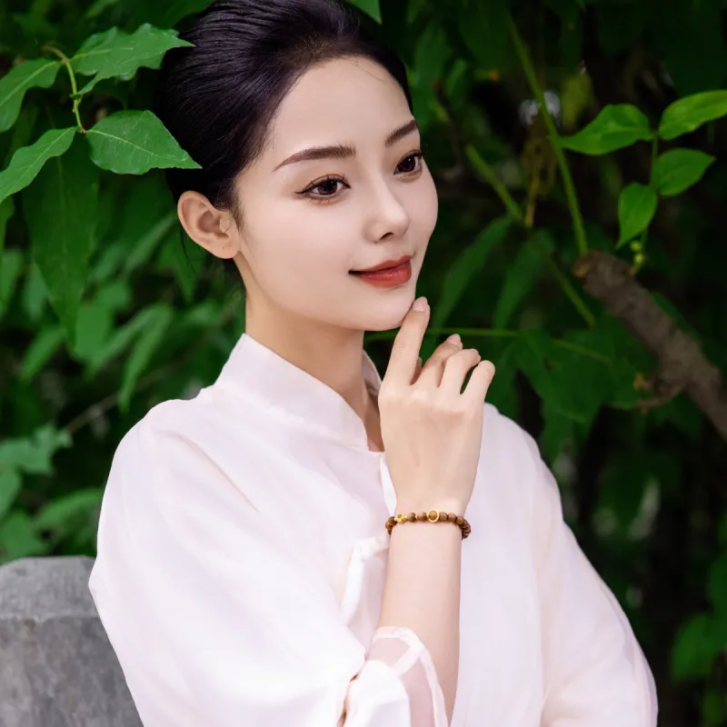 Moon Seal Hundred Rivers Laoshan Sandalwood Bracelets Unisex-3