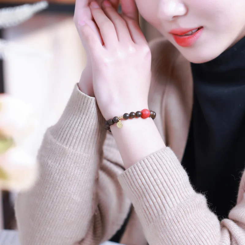 Moon Seal Hundred Rivers Fragrance Agarwood Precious Wood Bracelets Unisex-1