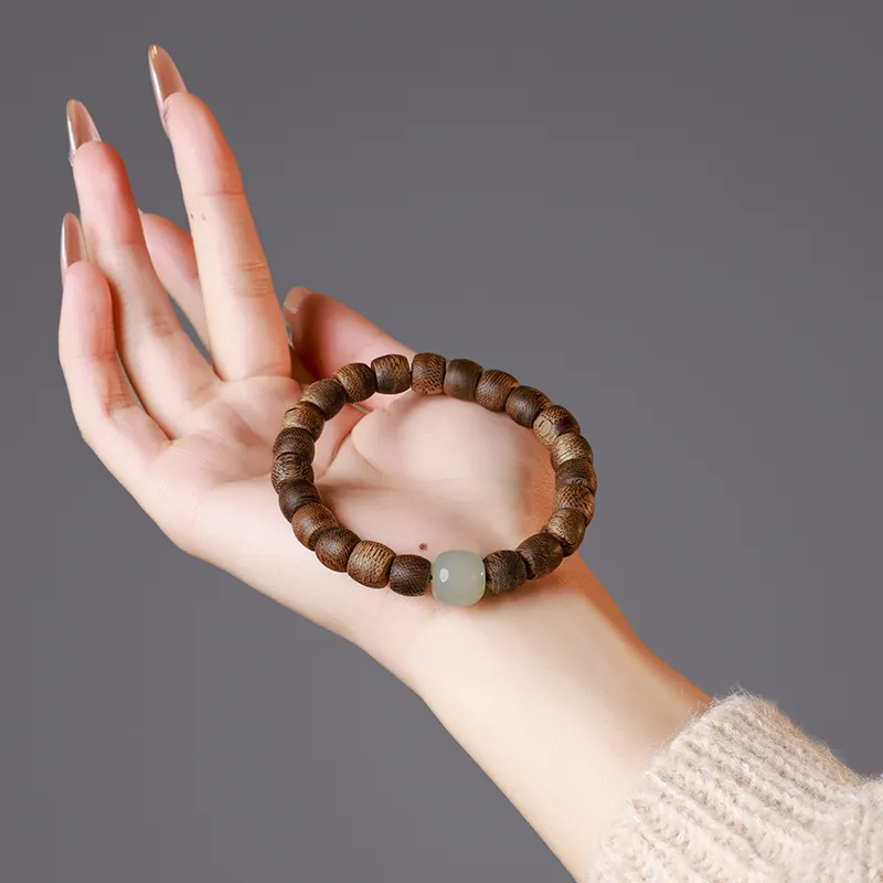Moon Seal Hundred Rivers Fragrance Agarwood Precious Wood Bracelets Unisex-3
