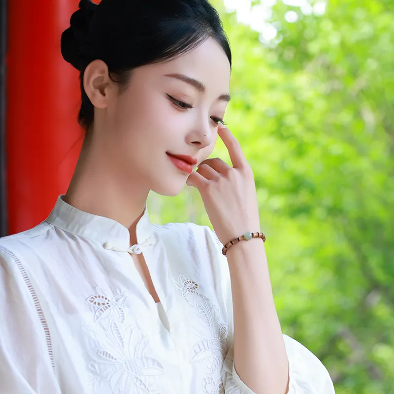 Moon Seal Hundred Rivers Laoshan Sandalwood Bracelets Unisex-2
