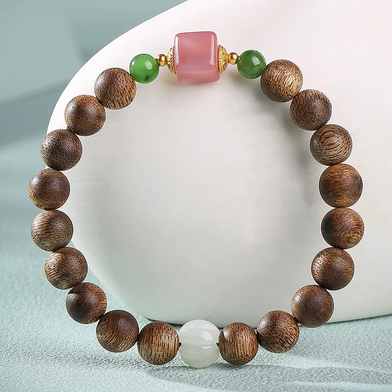 Moon Seal Hundred Rivers Agarwood Bracelets Unisex-1