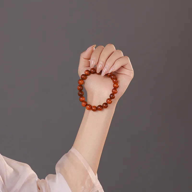 Moon Seal Hundred Rivers Huanghuali Precious Wood Bracelets Unisex-3