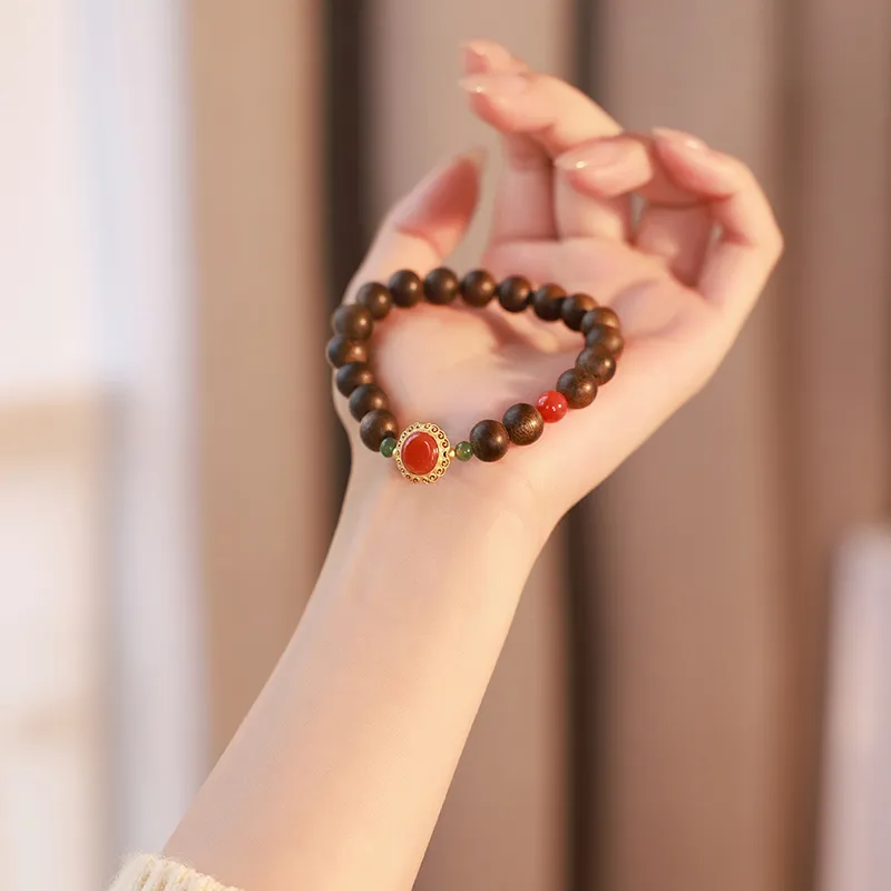 Moon Seal Hundred Rivers Fragrance Agarwood Precious Wood Bracelets Unisex-4