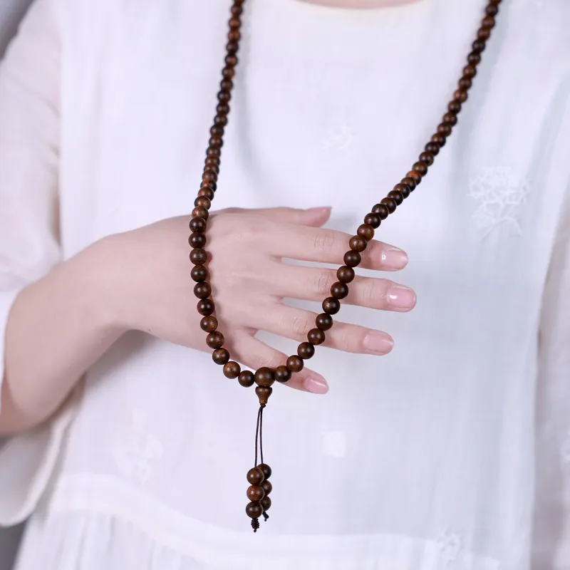 Moon Seal Hundred Rivers Fragrance Agarwood Precious Wood Bracelets Unisex-2