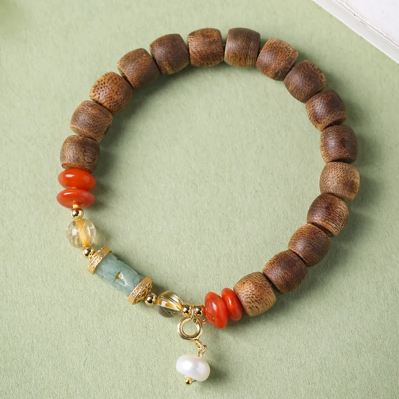 Moon Seal Hundred Rivers Fragrance Agarwood Bracelets Unisex-2