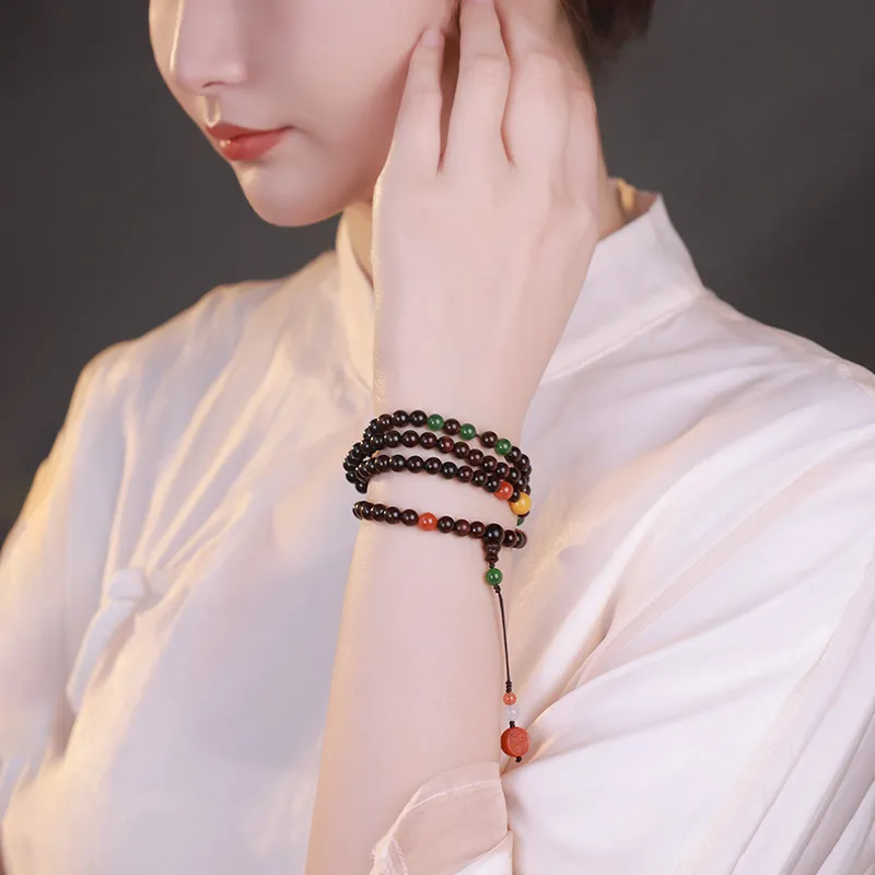 Moon Seal Hundred Rivers Rosewood Bracelets Unisex-4